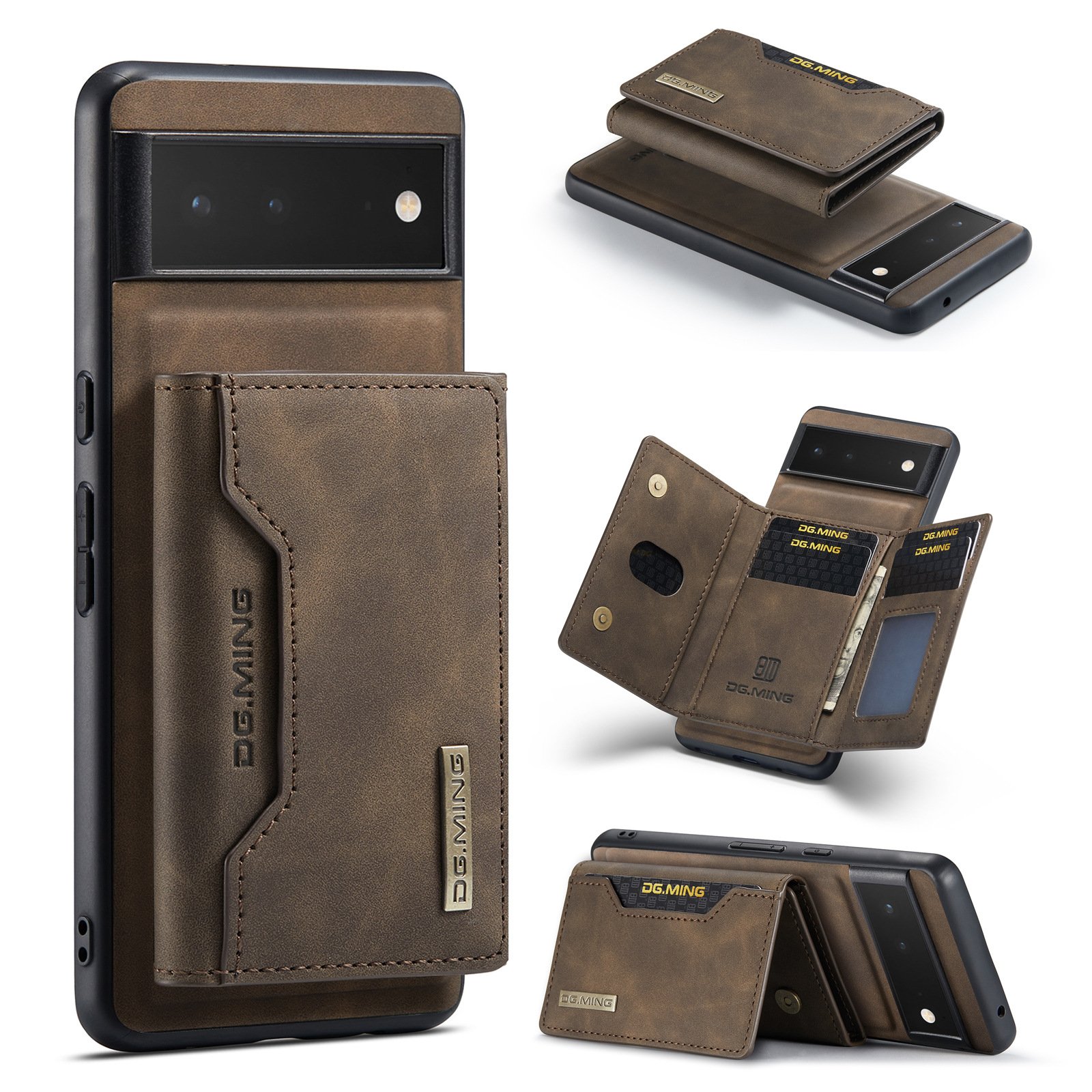PU Leather Wallet Card Holder for Google Pixel 6 7 8 A Pro Magnetic Mobile Phone Case Cover for Google Pixel 9 Pro XL