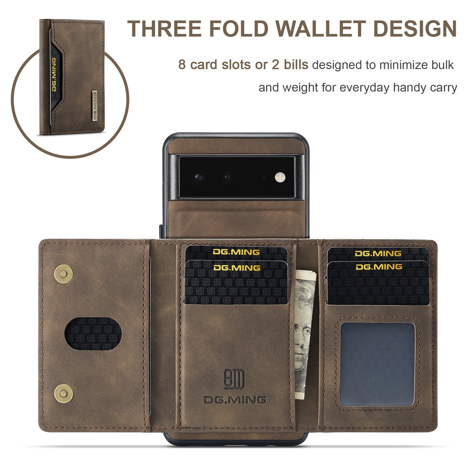 PU Leather Wallet Card Holder for Google Pixel 6 7 8 A Pro Magnetic Mobile Phone Case Cover for Google Pixel 9 Pro XL