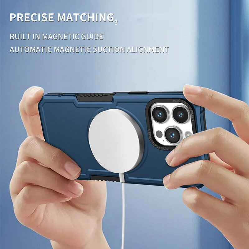 wholesale back cover phone case 2 in 1 TPU and PC magnetic supporting wireless charging for Samsung Galaxy S23