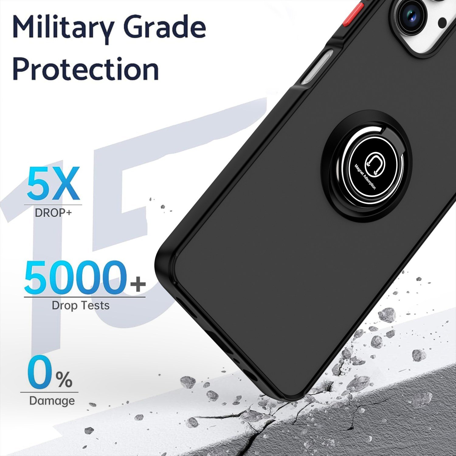 360 Rotation Ring Holder Mobile Phone Cases For Samsung A05 A05S A15 A25 A35 A55 Metal Kickstand Camera Screen Protection Cover