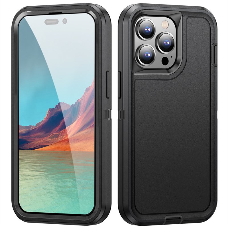 Heavy Duty Defender Case For iPhone 16 15 14 13 12 11 Pro Max TPU Anti Slide Rugged Shockproof Mobile Phone Back Cover