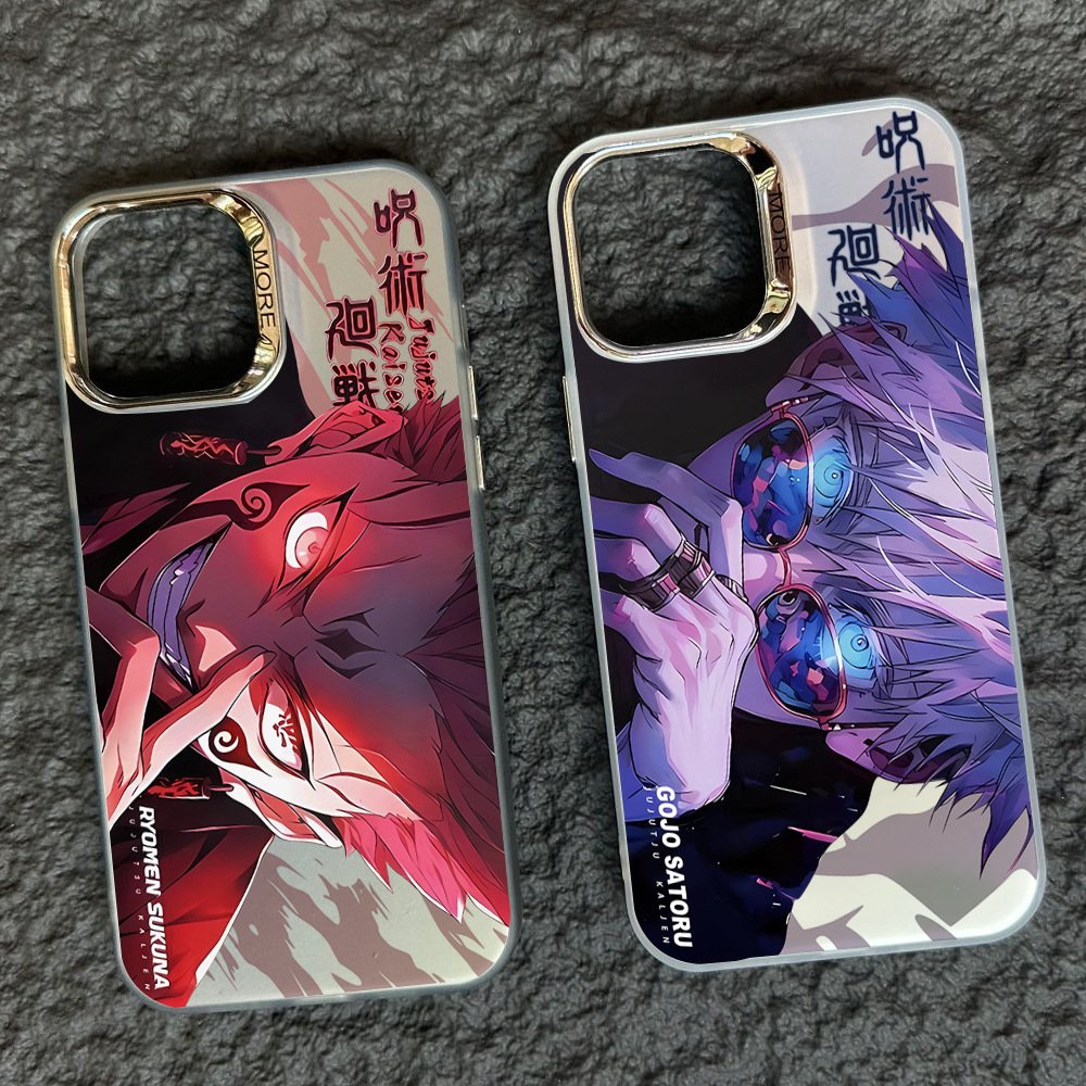Electroplated color silver IMD Jujutsu Kaisen phone case for iphone 11 12 13 14 15 promax cartoon animation phone accessories