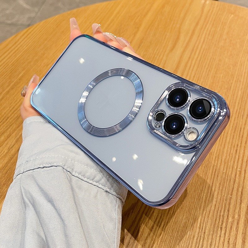 New Luxury Soft Full Protective Cover With Lens Protection Clear Magnetic Cell Phone Cases For iPhone 16 15 14 13 12 11 Pro Max