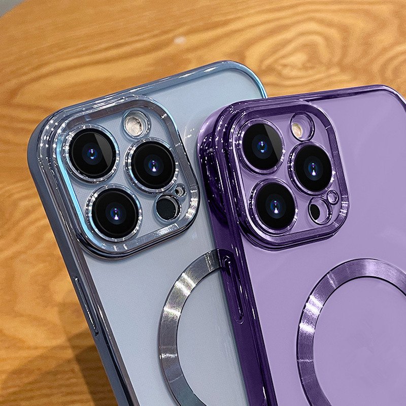 New Luxury Soft Full Protective Cover With Lens Protection Clear Magnetic Cell Phone Cases For iPhone 16 15 14 13 12 11 Pro Max
