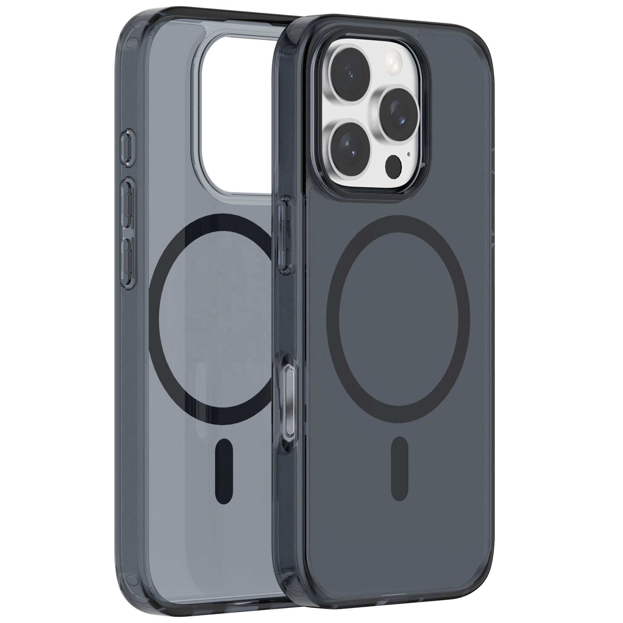 Luxury Shockproof Clear Transparent Phone Case For iPhones 12 13 14 15 16 Pro Max Wireless Charging Magnetic mobile phone cases