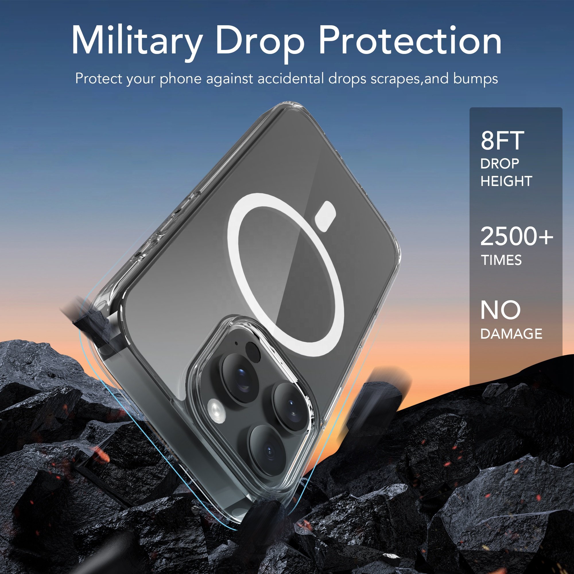 Luxury Shockproof Clear Transparent Phone Case For iPhones 12 13 14 15 16 Pro Max Wireless Charging Magnetic mobile phone cases