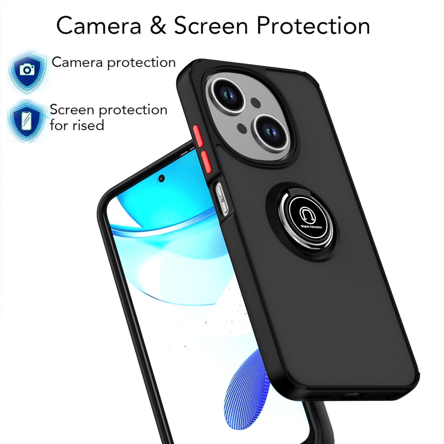 Slim Ring Holder Kickstand Mobile Phone Cases For Tecno Spark Go 1 Pop 9 Spark Go 2025 Smoke Translucent Shockproof Back Cover