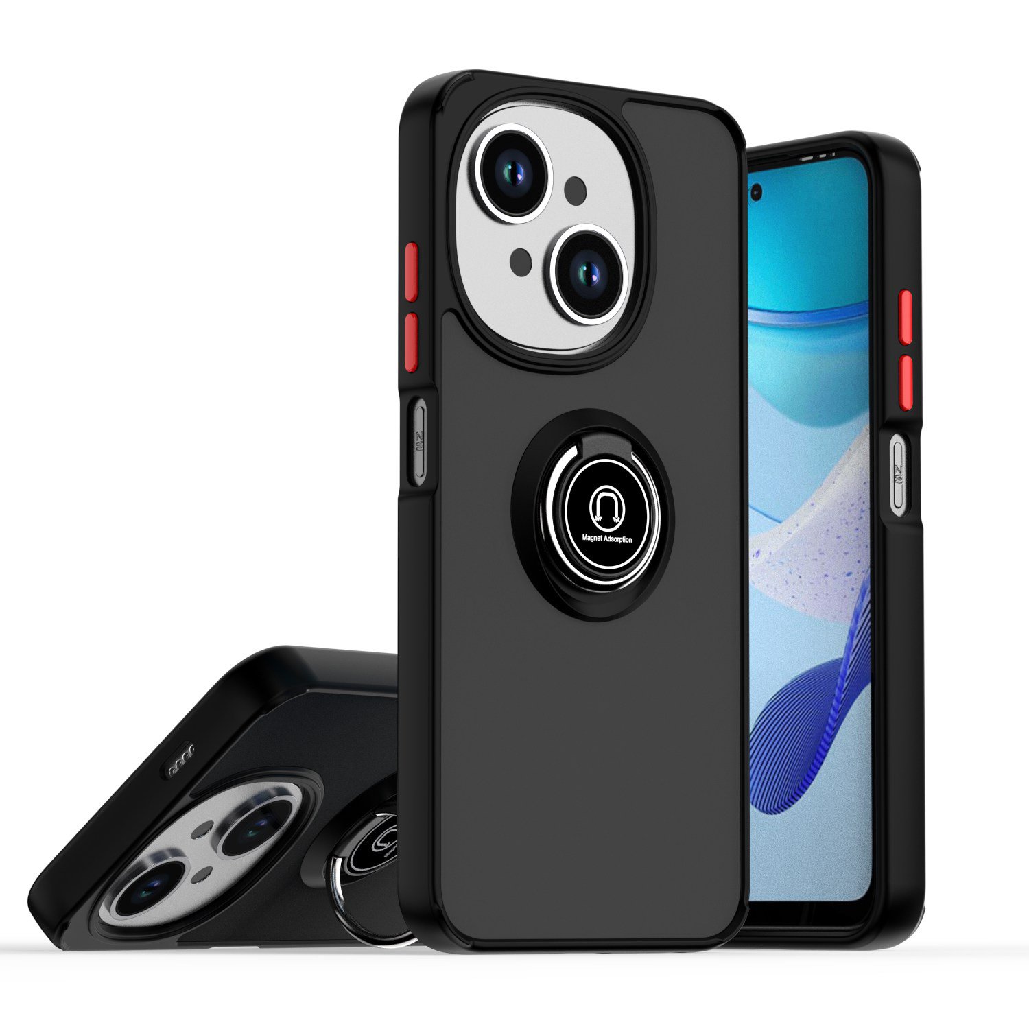 Slim Ring Holder Kickstand Mobile Phone Cases For Tecno Spark Go 1 Pop 9 Spark Go 2025 Smoke Translucent Shockproof Back Cover