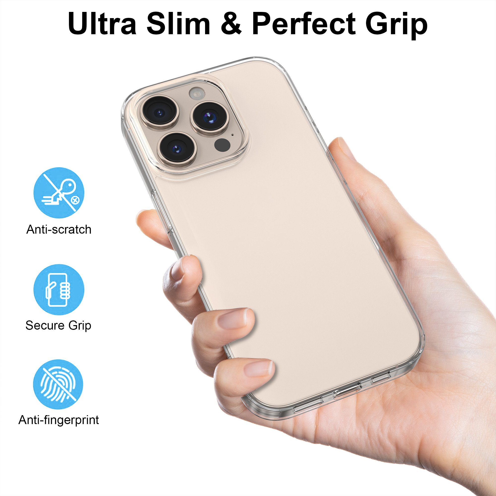 For iPhone 16 Pro Case TPU PC Clear Mobile Phone Case for iPhone 16 Plus 16 Pro Max Shockproof Transparent Phone Cover