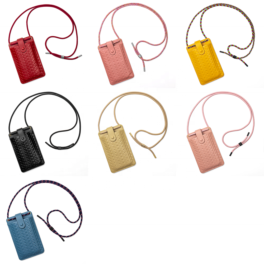 Hot sale new arrival popular crossbody pu leather mobile phone cases & bags for iphone model