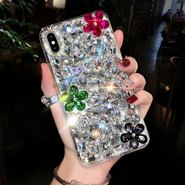  Bling 3D Shinny Exquisite Phone Case for iPhone 16 15 14 Pro Max for Huawei Mobile Phone Bags Accessories