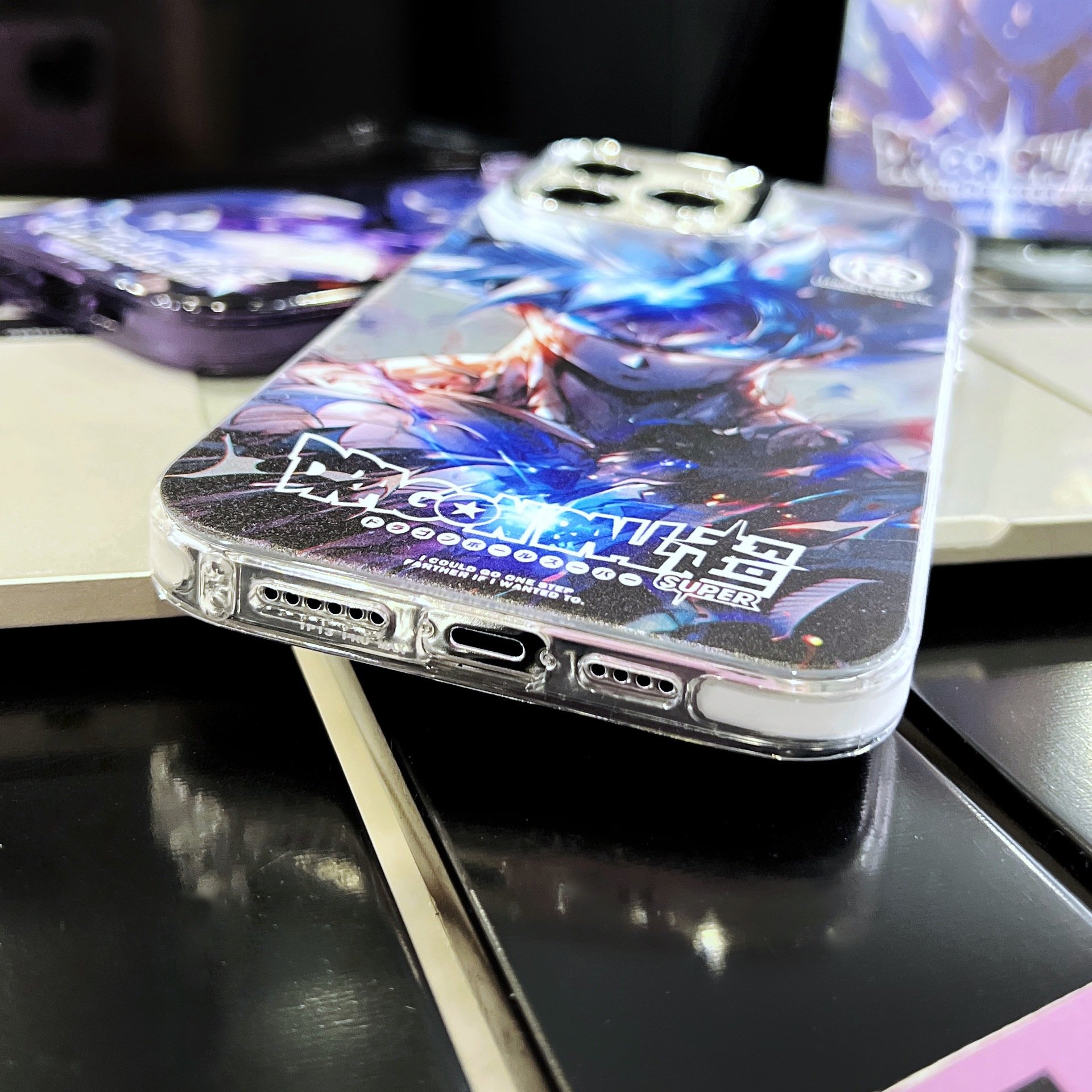 Wholesale Cartoon Japanese Anime Dragon Goku design mobile phone case for iphone 13 14 15 pro max Electroplated Color Back
