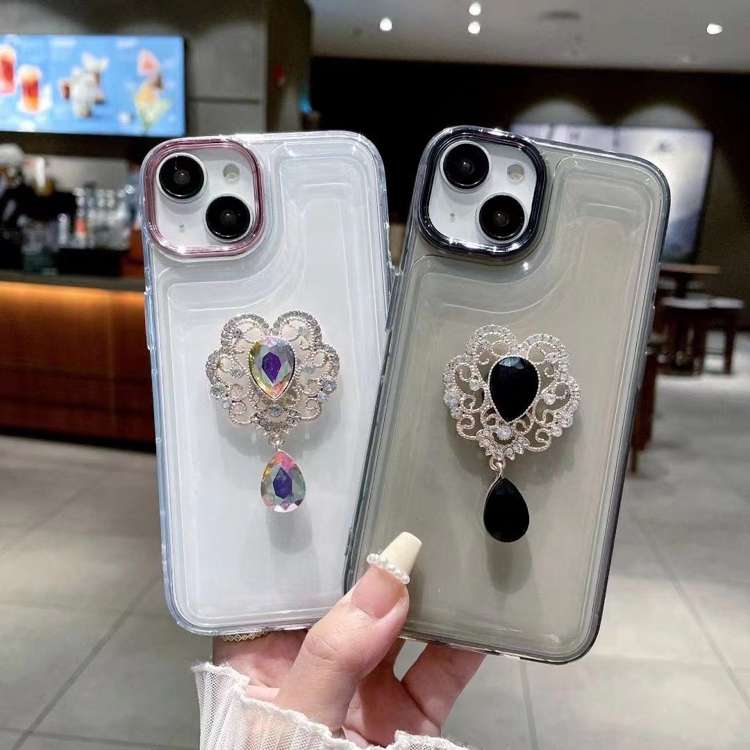 Widely Used Superior Quality Luxury Heart Diamond Mobile Phone Case Cover For Iphone 12 13 14 14 15 Pro Max