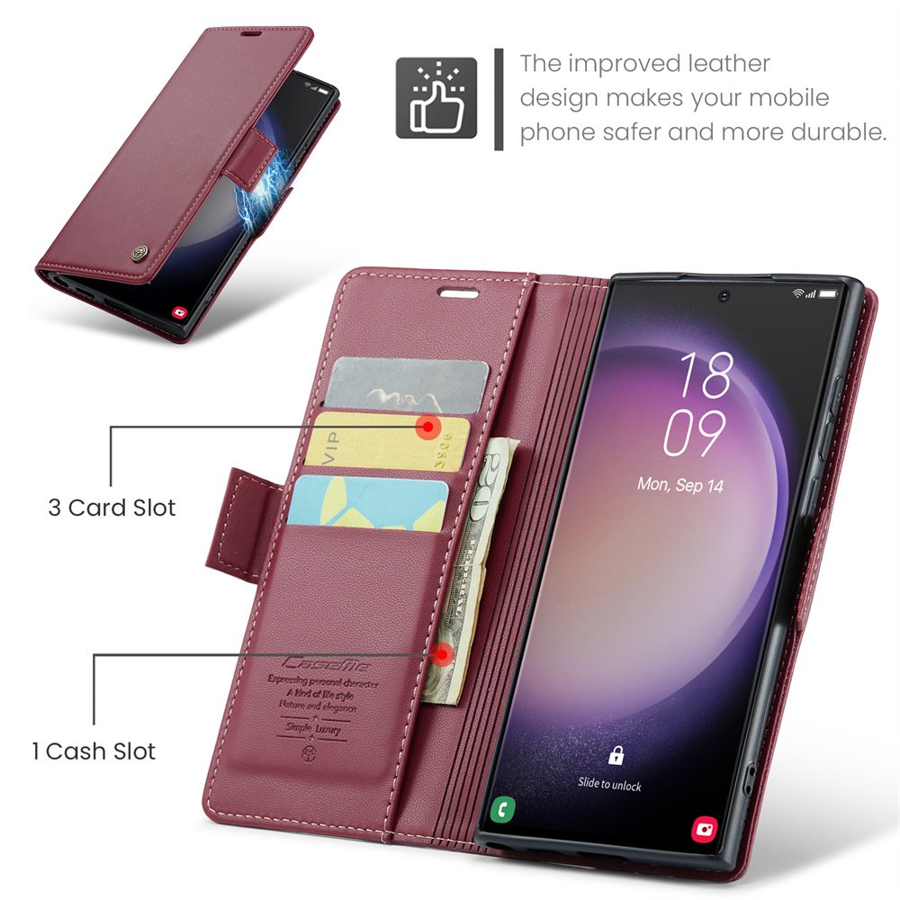 CaseMe Business Phone Case for Samsung Note10plus Note20 Ultra Wallet Flip Case Cell Phone Accessories for Samsung S23Ultra Case