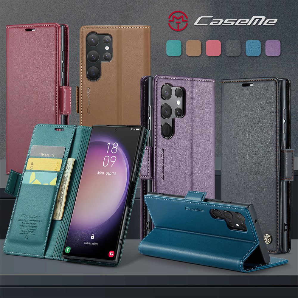 CaseMe Business Phone Case for Samsung Note10plus Note20 Ultra Wallet Flip Case Cell Phone Accessories for Samsung S23Ultra Case