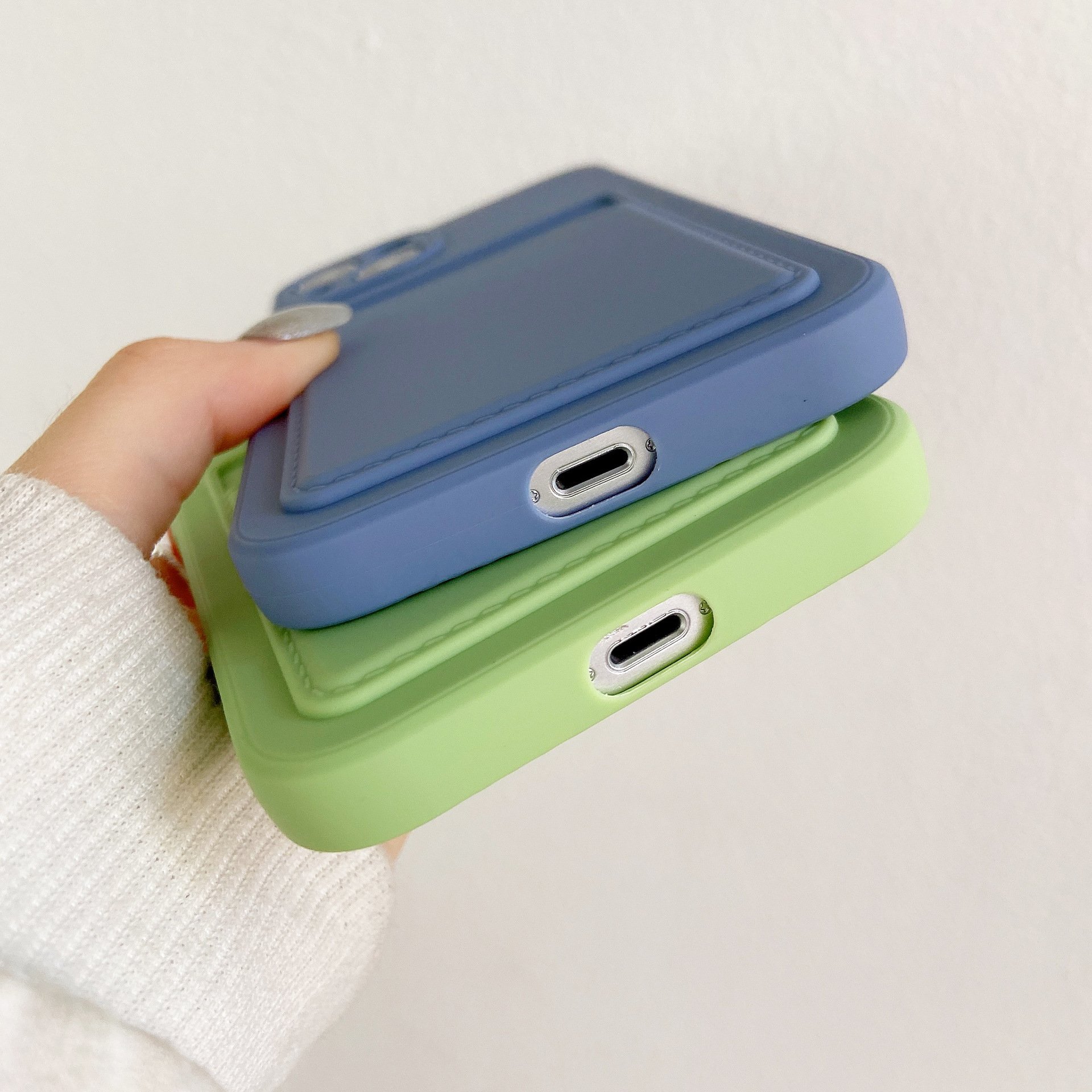 for iPhone 16 Pro Case Solid Color Card Slot Wallet Mobile Phone Case For iPhone 16 15 Pro Max 16 Plus Phone Cover