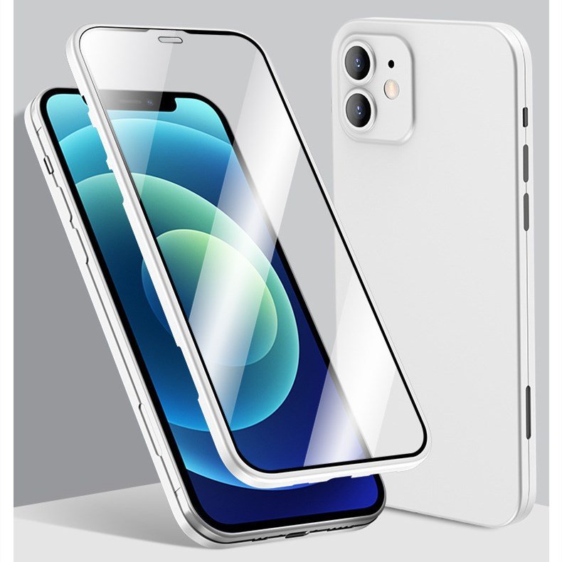 New Top Sale 360 Phone Case Full Cover Tempered Glass+TPU Protective Matte Case Double Side Case For iphone 13 pro max Phone