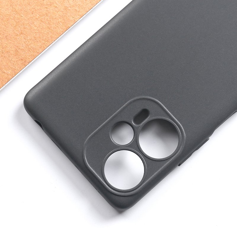 Black Matte Phone Case For Redmi Note 12 Turbo Soft TPU Protection Cases
