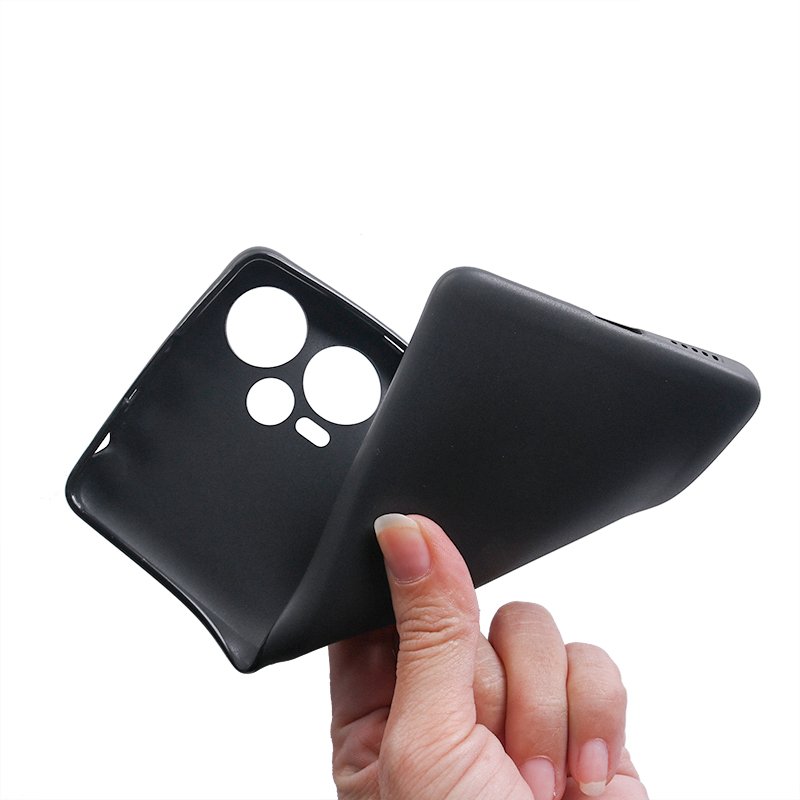 Black Matte Phone Case For Redmi Note 12 Turbo Soft TPU Protection Cases