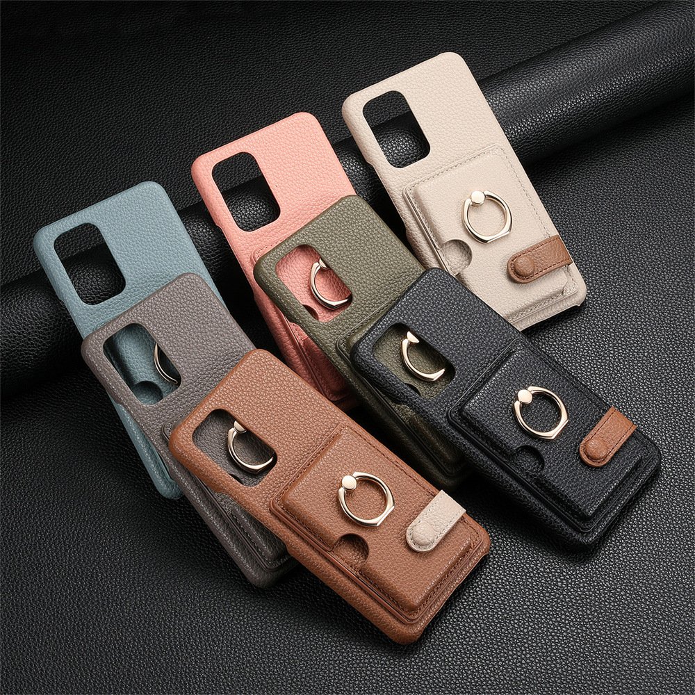 Case Wallet For Samsung Galaxy S24 S23 S22 Ultra with Credit Card Holder Finger grip Leather mobile phone cases