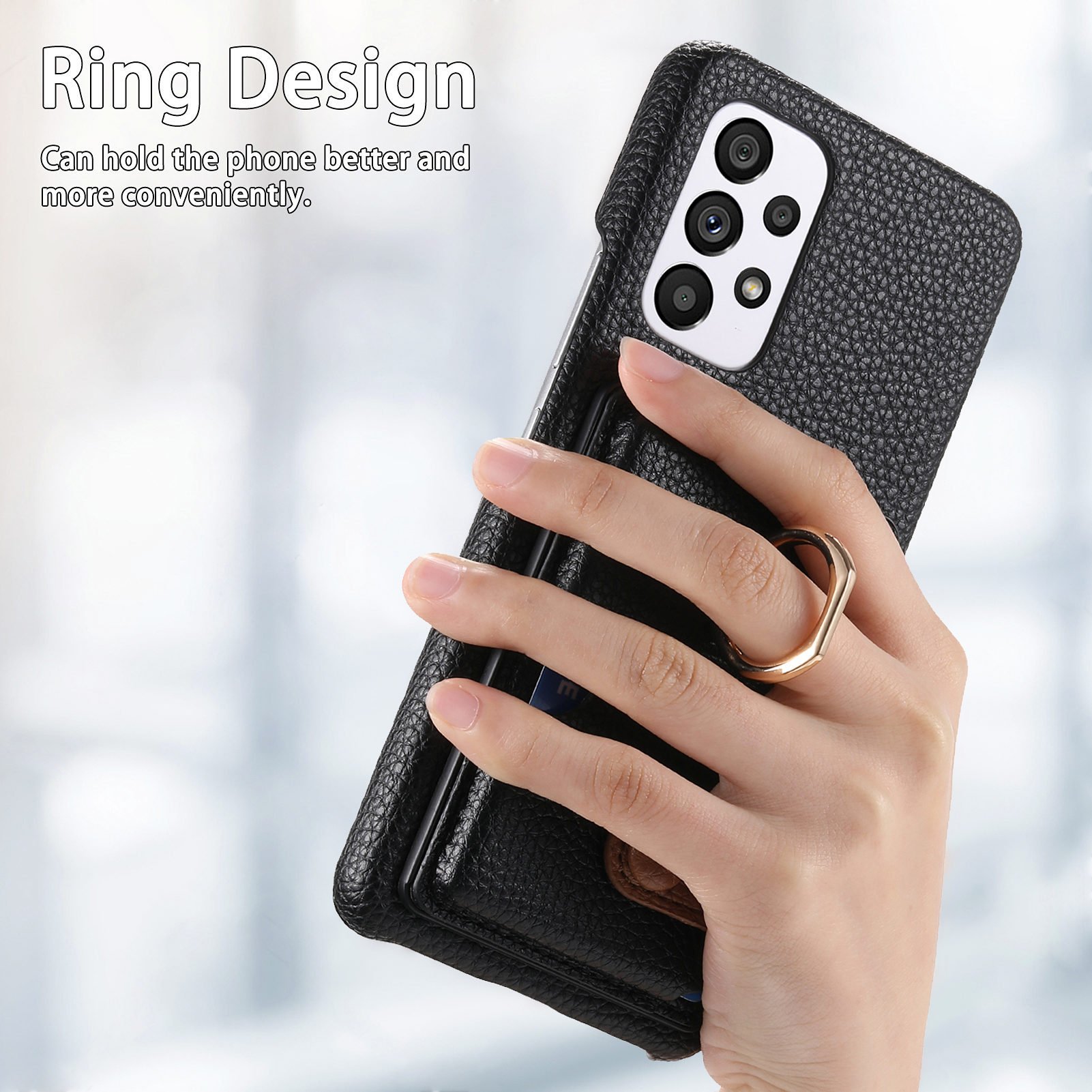 Case Wallet For Samsung Galaxy S24 S23 S22 Ultra with Credit Card Holder Finger grip Leather mobile phone cases