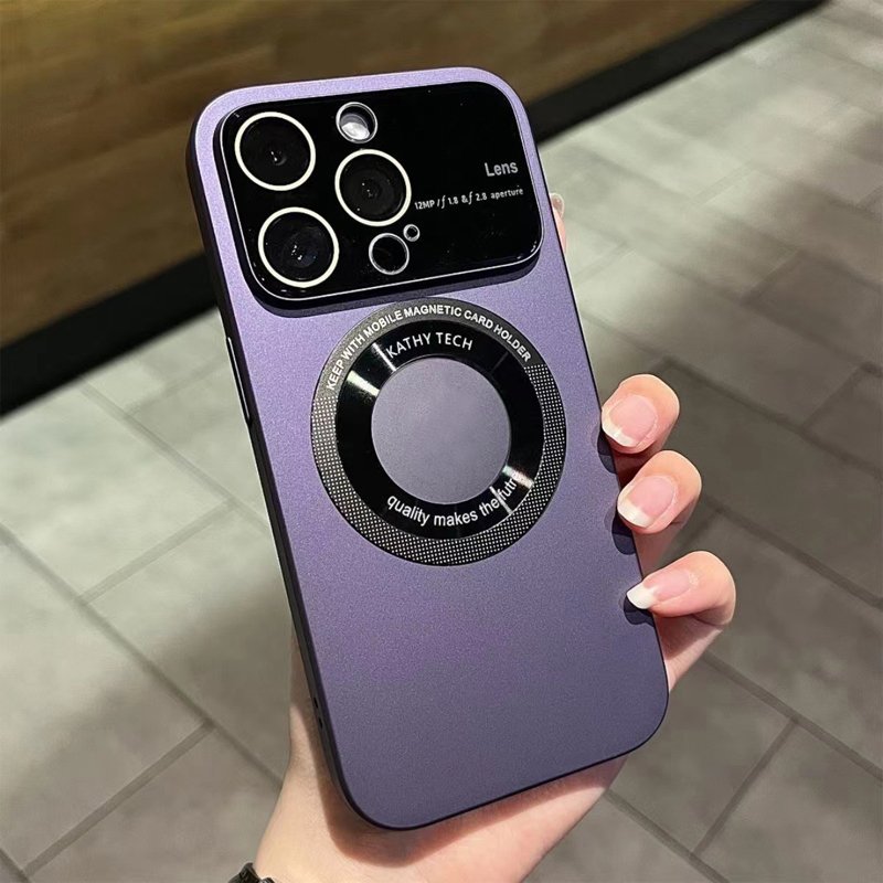 Luxury Large Lens Camera With Magnetic Matte Frosted Magnetic Phone Case For iPhone 15 14 13 12 11 Pro Max Plus