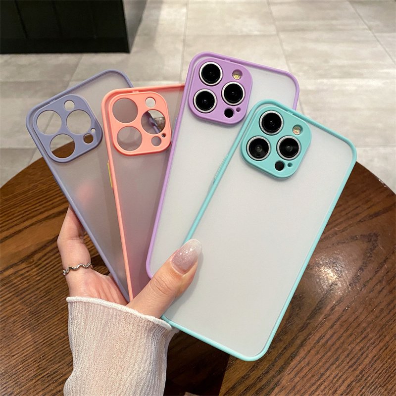 Translucent Frosted Acrylic Phone Case For iPhone 16 Pro Max 15 14 13 12 11 Xs Xr Xs Max 7 8 Matte Smooth Feel PC Mobile Cover