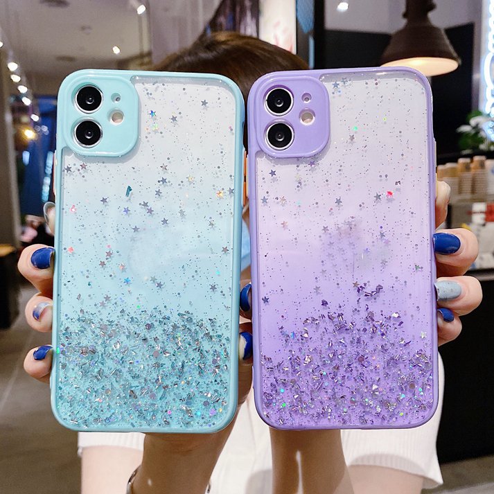 Camera Protect Bling TPU PC Cases For Xiaomi 10 Lite NOTE10 Lite Redmi NOTE 8 9 Pro Max 9A 9C Drop Gluing Gold Foil Star Cover