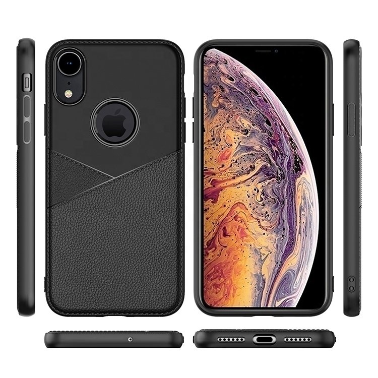 Top selling PU leather mobile phone case for iphone X XR XS MAX back cover protect case