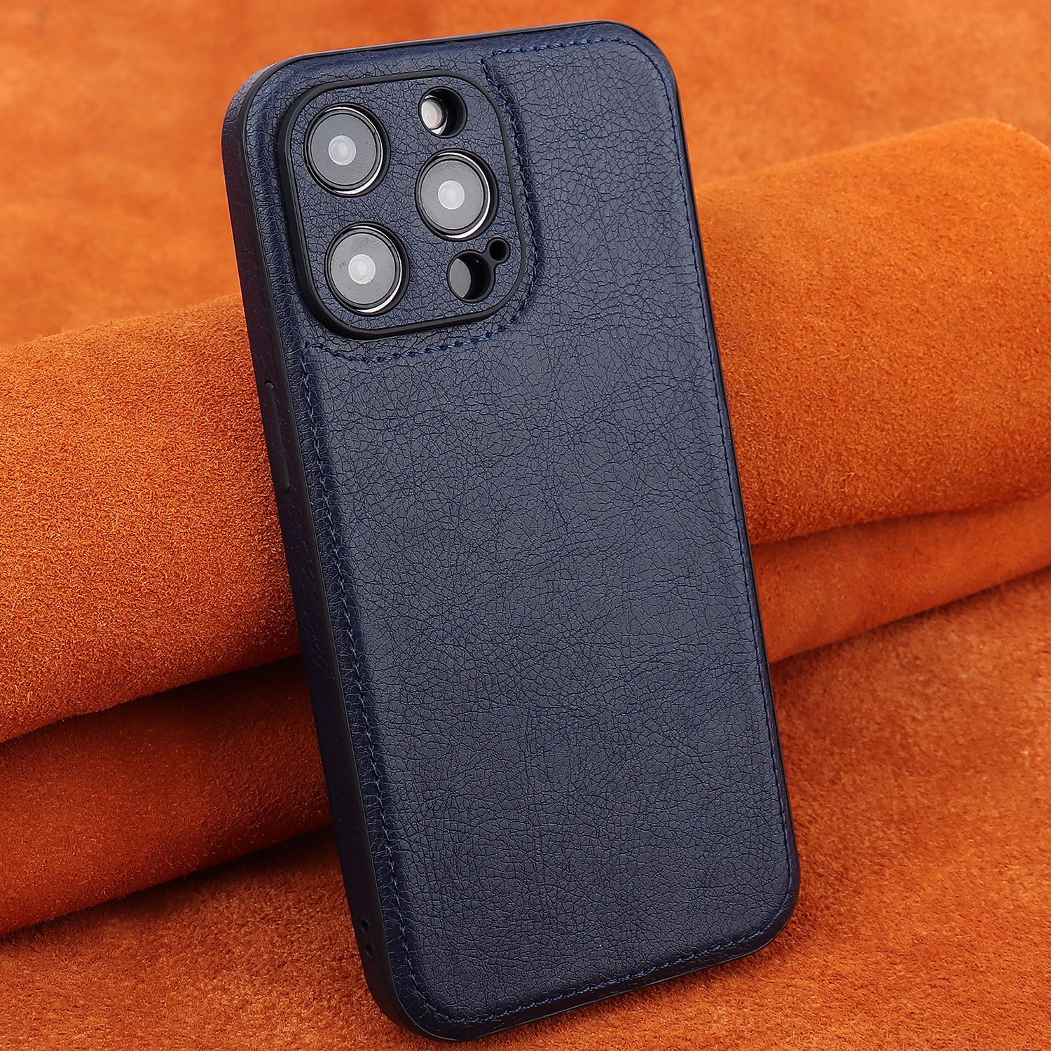 for iPhone 16 15 pro max mobile phone case hollow solid color mobile phone protective case PU leather cover for iPhone 16