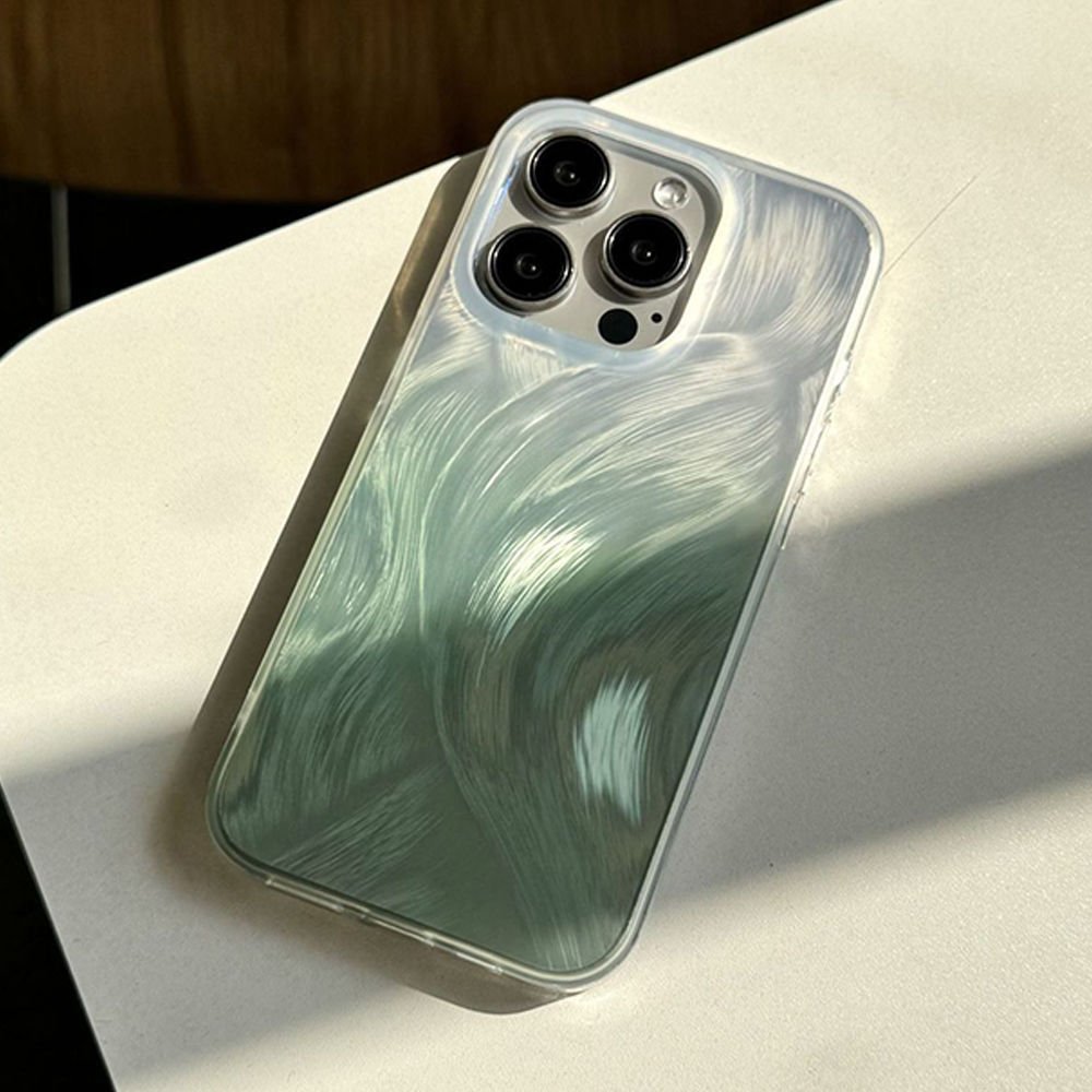 High-quality laser dazzling hot silver feather yarn mobile phone case for iPhone 15/14/13/12/11 pro max