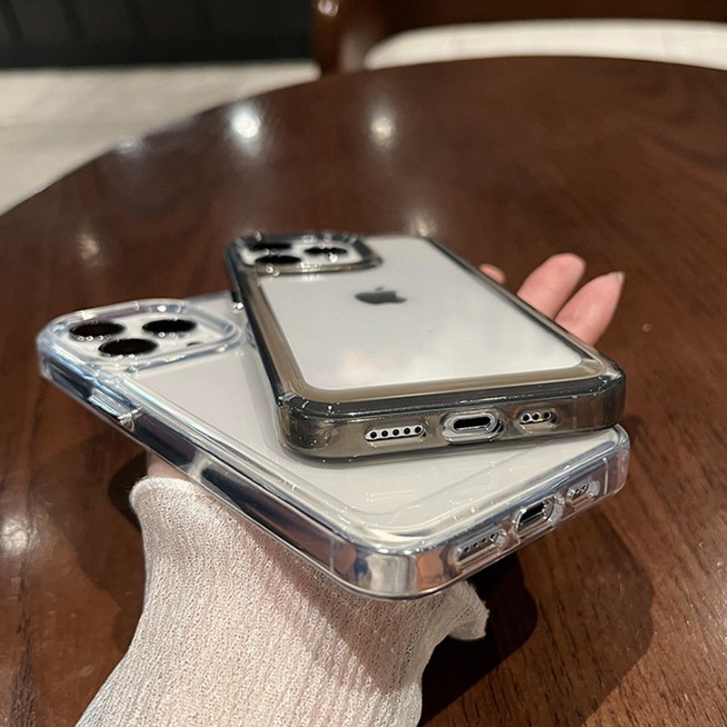 Transparent Shockproof Hard Acrylic Phone Case For iPhone 14 Pro Max 13 12 11 Pro Max X XR XS 7 8 Plus Bumper Clear TPU Cover