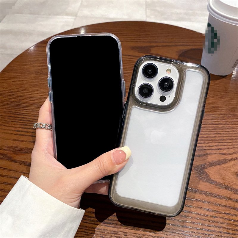 Transparent Shockproof Hard Acrylic Phone Case For iPhone 14 Pro Max 13 12 11 Pro Max X XR XS 7 8 Plus Bumper Clear TPU Cover