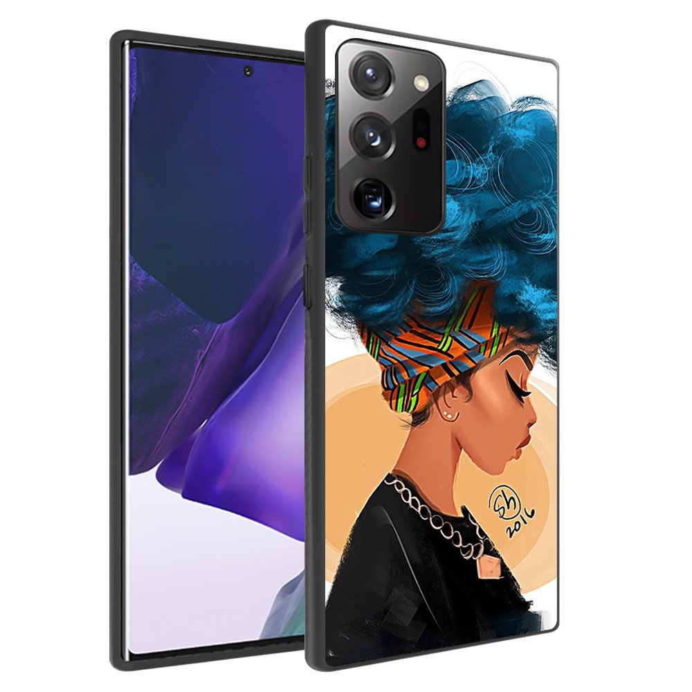Cartoon Black girls women Soft Phone Case For Samsung Galaxy S24