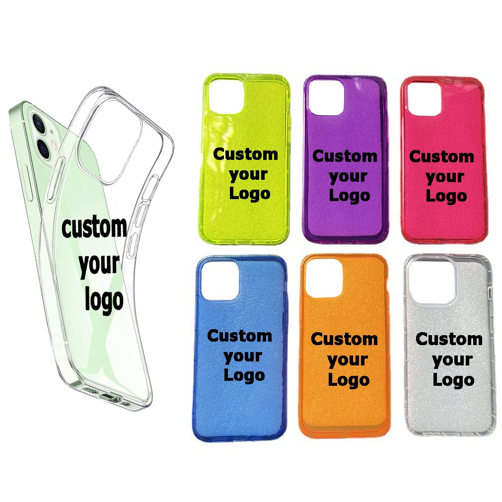 Custom logo Phone Case Custom Transparent Mobile Phone Case TPU cell phone Case for iPhone 13 14 15 Pro