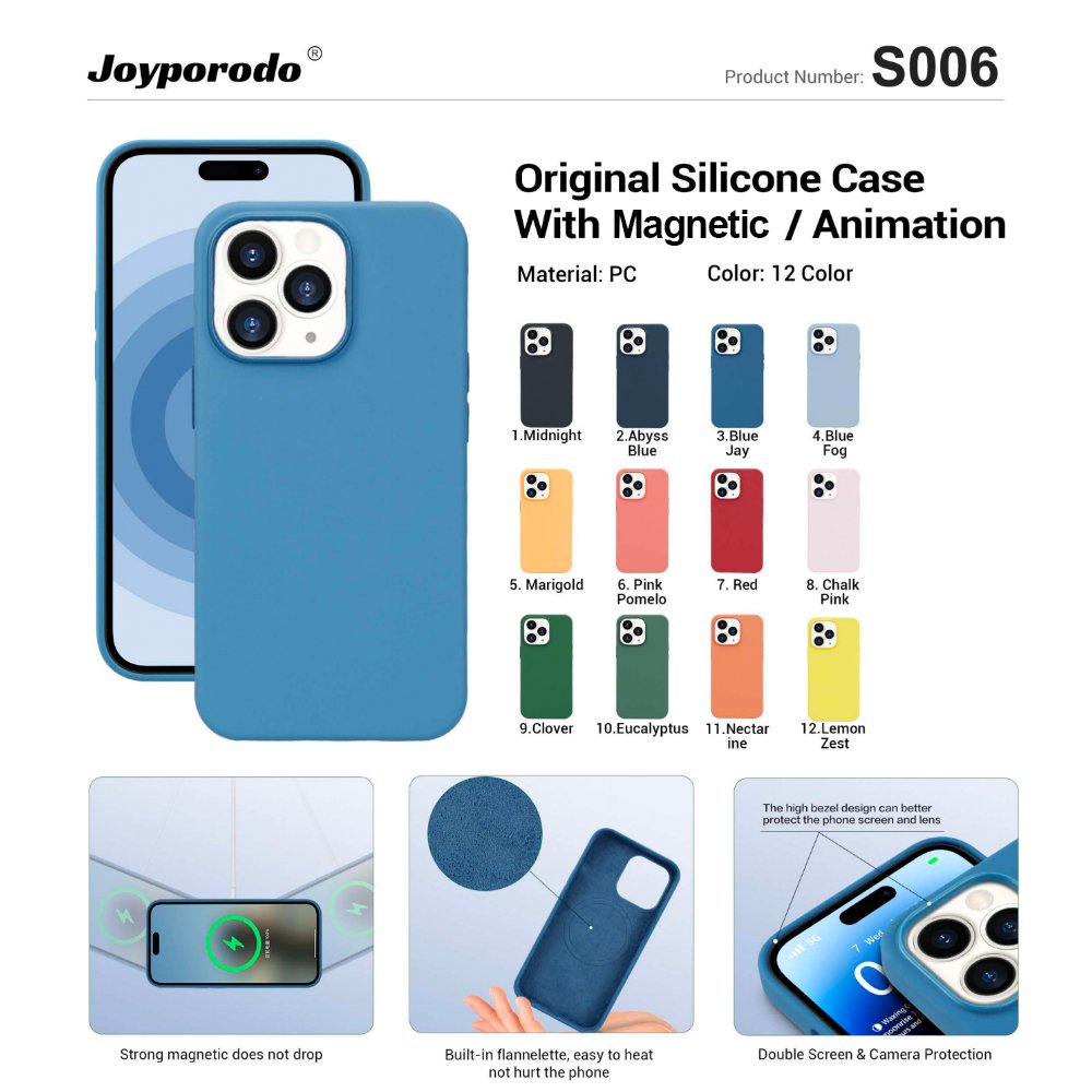 Original Silicone Case for iPhone 12 13 14 15 Pro Max with Magnetic Animation Logo wholesale Phone for iPhone 15 Pro Max