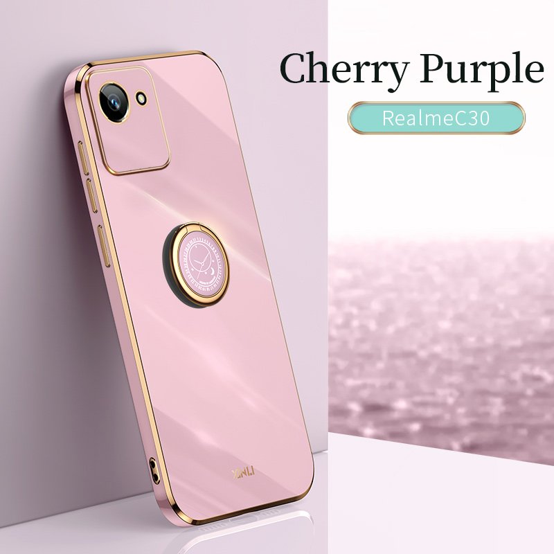 2 in 1 2022 Fashion TPU Mobile Phone Covers Latest for Realme C30 Kickstand Electroplated Phone Case Cover Bulk