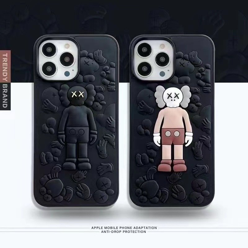 2024 Hot 3D Silicone Sale Kaws Doll Cell Mobile Phone Back Case for iPhone 15 14 13 12 11 XR iPhones Case