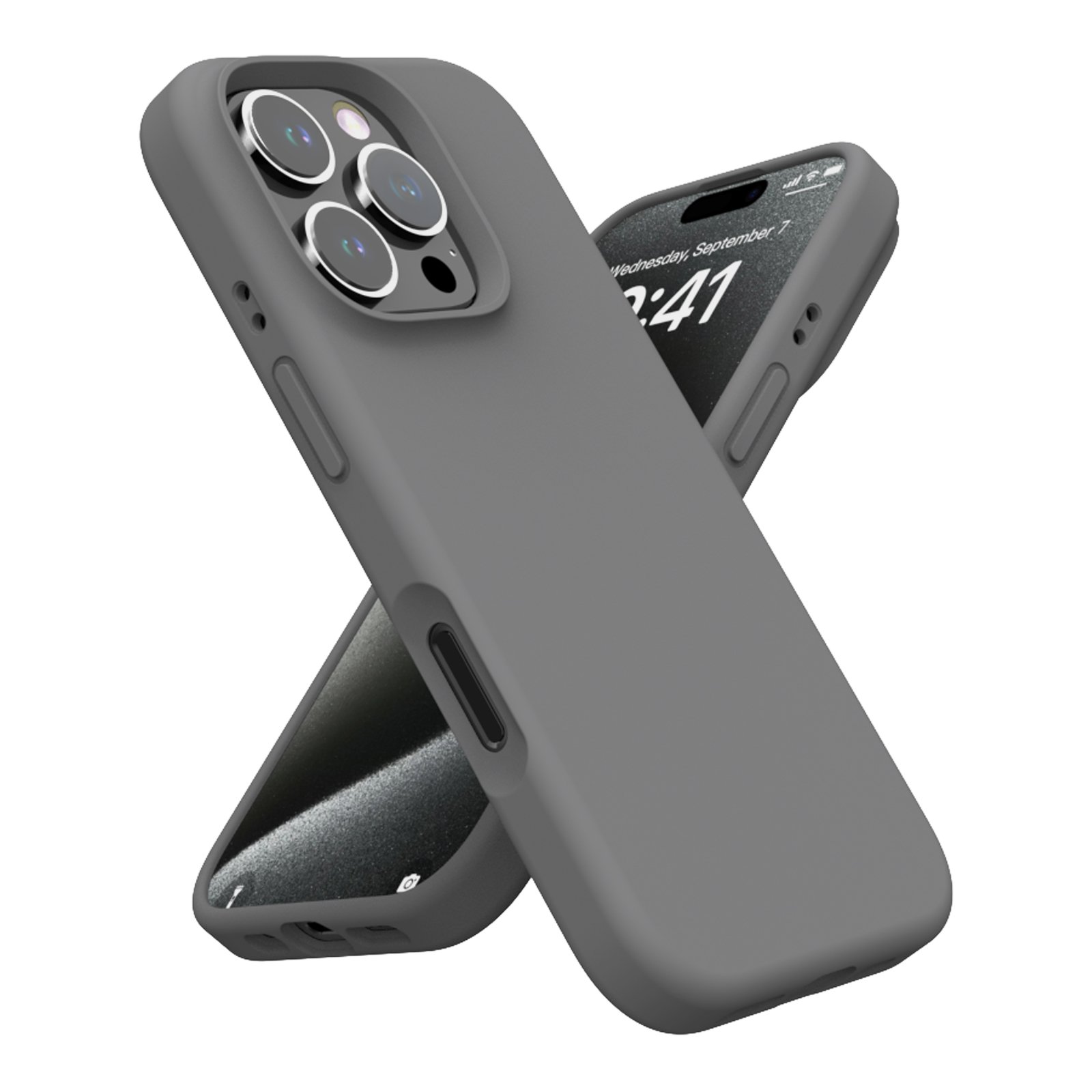 For iphpne16 phone case Fully covered liquid silicone anti-fingerprint gravity anti-fall protective cover