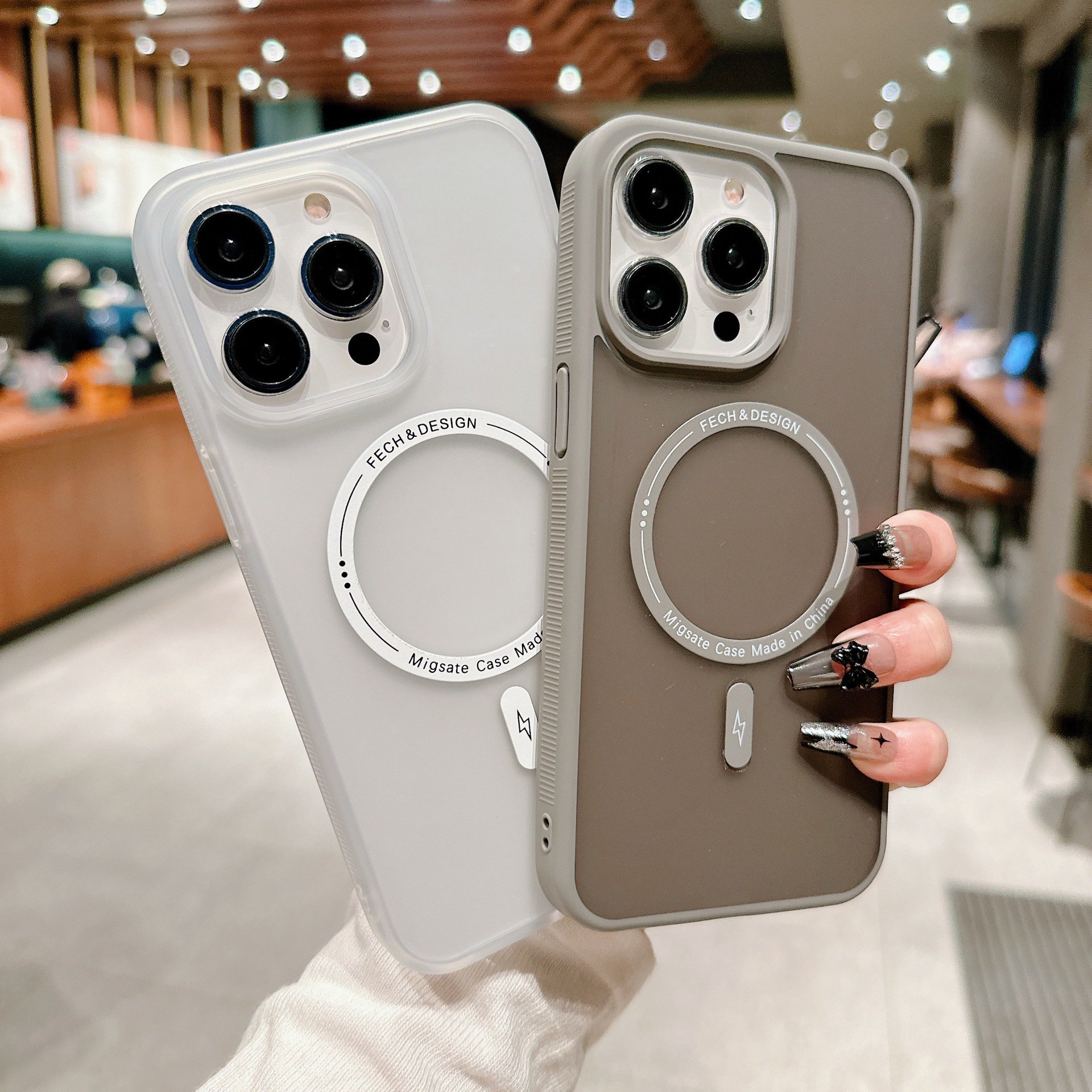 New high quality magnetic suction phone case for iphone 13 14 15 16 promax for Samsung S24ultra acrylic mobile phone accessories