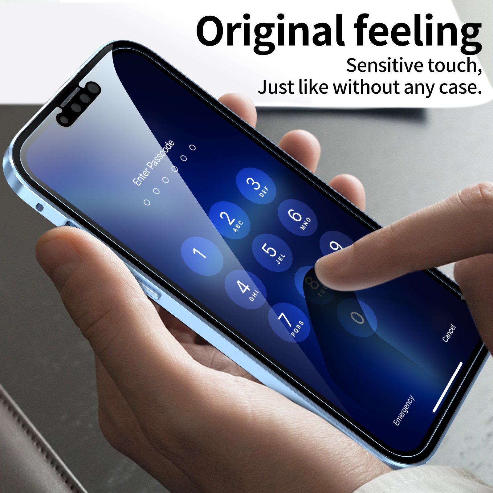 HD Clear Double Sided Glass Magnetic Metal Bumper Screen Protective Case For iPhone 16 15 14 13 12 11 Pro Max