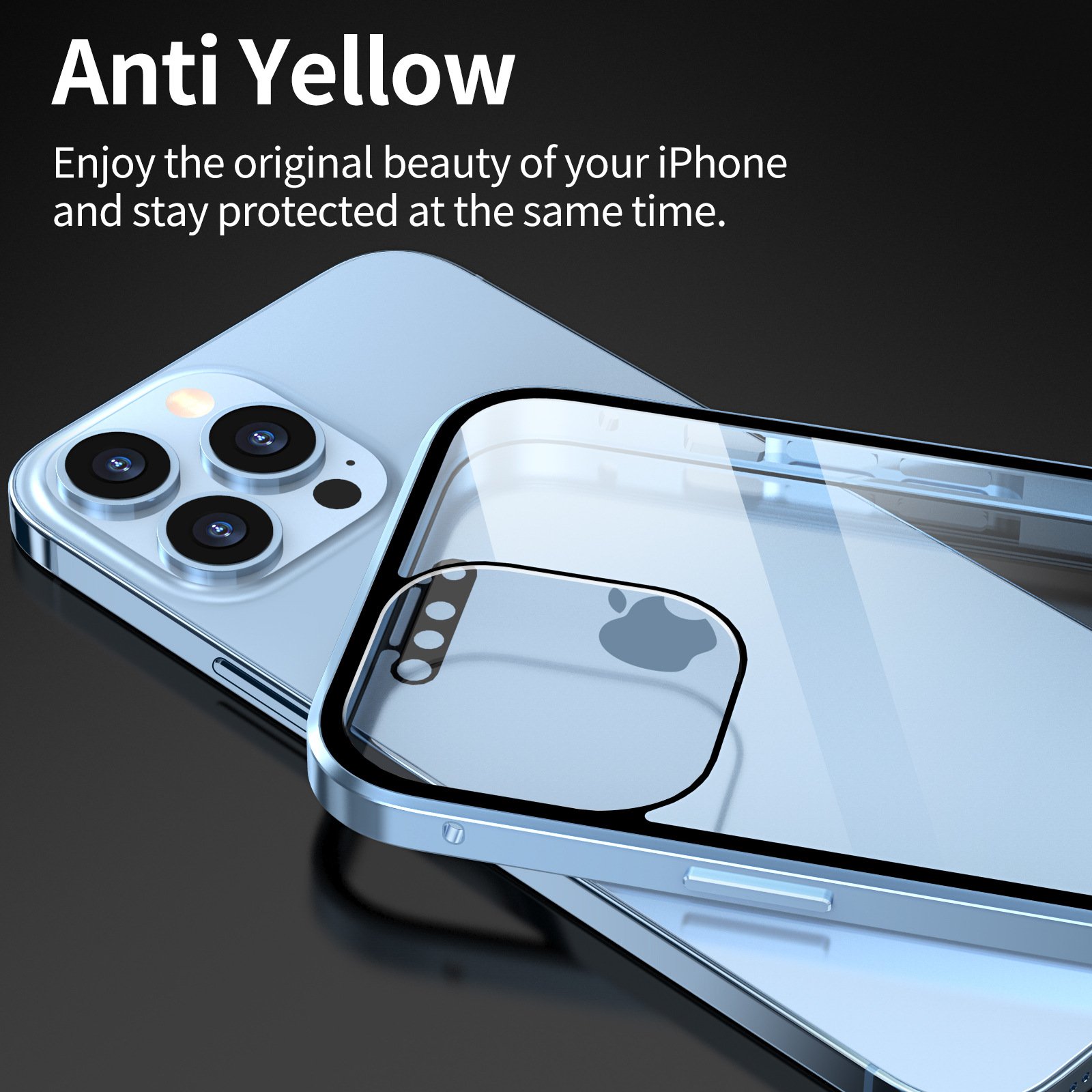 HD Clear Double Sided Glass Magnetic Metal Bumper Screen Protective Case For iPhone 16 15 14 13 12 11 Pro Max