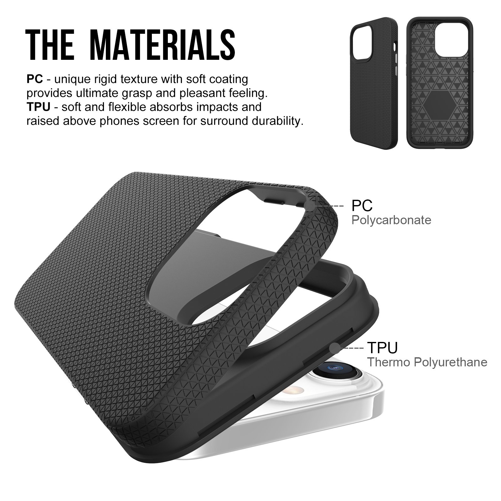 2021 For iPhone 13 Pro Max Premium 2in1 Tpu PC Shockproof Cover Anti Slip Mobile Phone Case for iPhone 13 mini