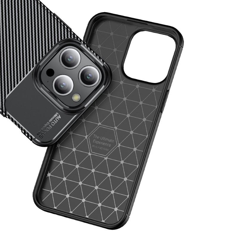 Beetle Shockproof Armor Case for iPhone 16 Pro Max 16 Pro 15 Plus14 13 12 11 XS Max XR X 7 8 Plus Carbon Fiber Texture Soft Case