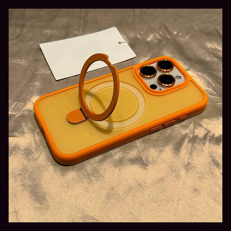 With Camera Lens Kickstand Matte Magnetic case for iPhone 14 pro max 13 12 pro 11 Mobile phone cases for iPhone 15 pro max case