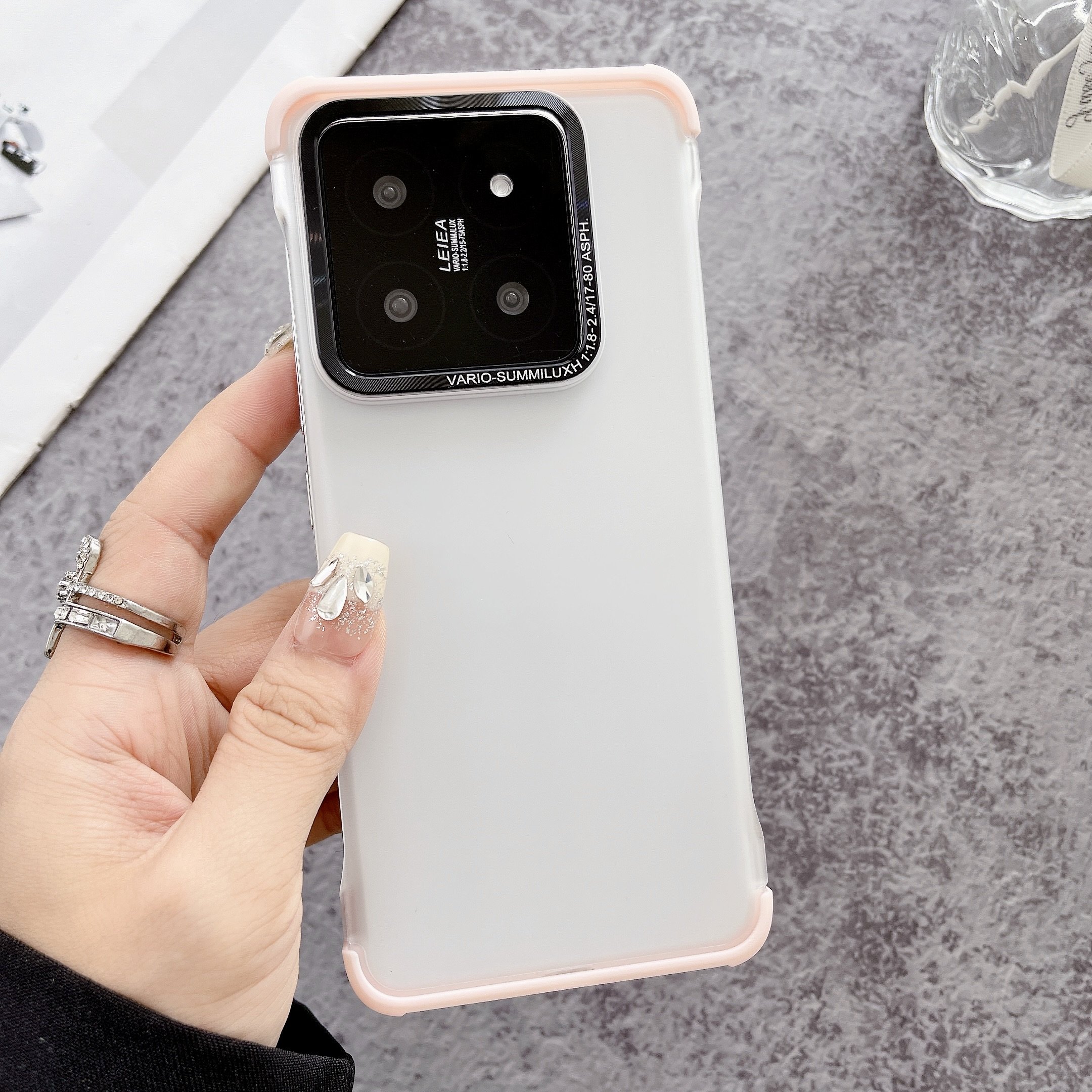 Hot sales Colored Edge Hard PC Translucent Matte Waterproof and Shockproof Mobile Phone Cases for Xiaomi 14 Pro