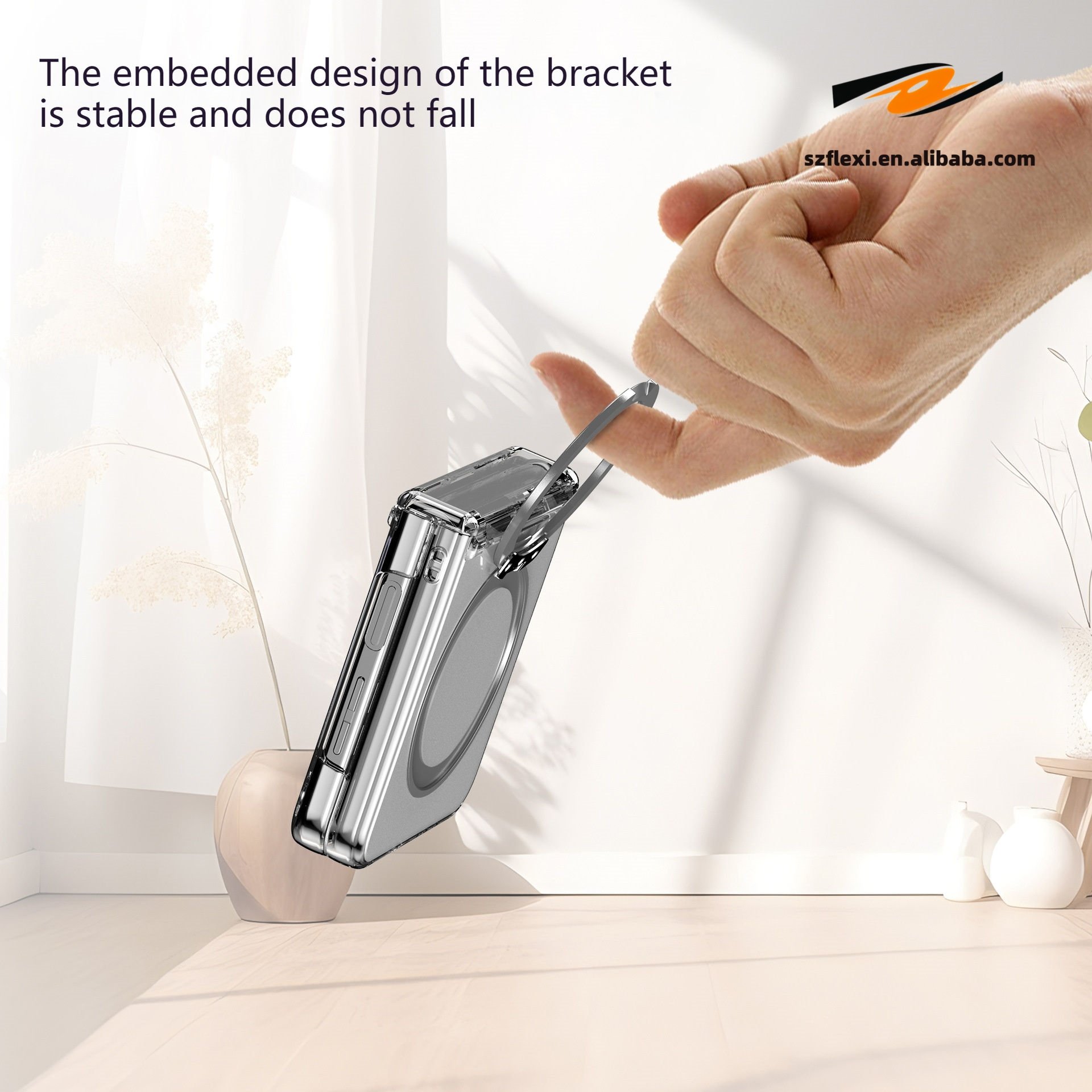 360 Ring Rotating Holder Phone Case For Samsung Galaxy Z Flip 5 6 Magnetic Wireless Charge TPU+PC Phone Cover
