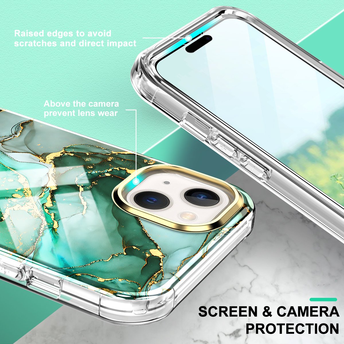 Factory Wholesale Soft Space Back Cover TPU Phone Case for iPhone 11 12 13 14 15 16 Pro Max Shockproof with PC & TPU Materials