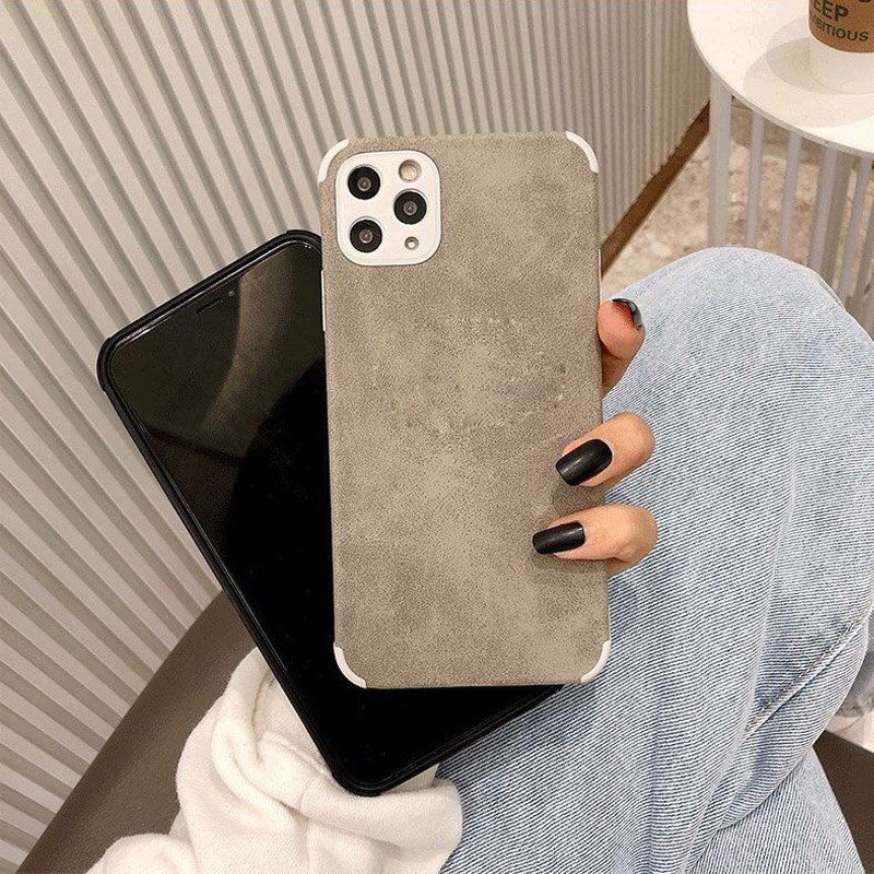 Shockproof Lambskin Soft TPU Suede Phone Cases Back Cover For Iphone 13 Pro 12 11 Xsmax Ni Ke case