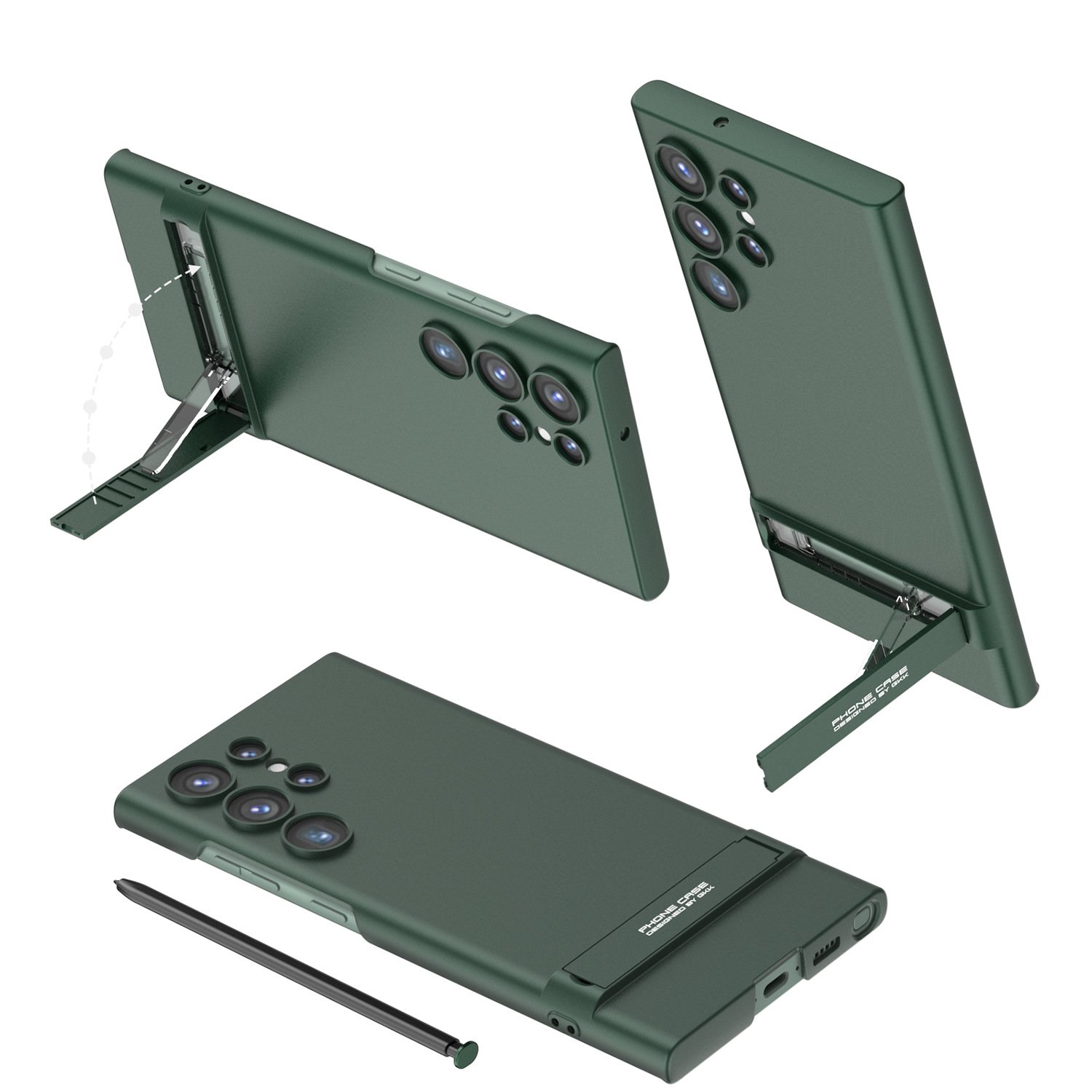 New Creative Triumph Ultra-thin Stand mobile Phone Cases for Samsung S24ultra All-inclusive Drop-resistant Phone Accessories